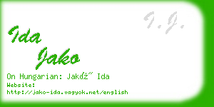 ida jako business card